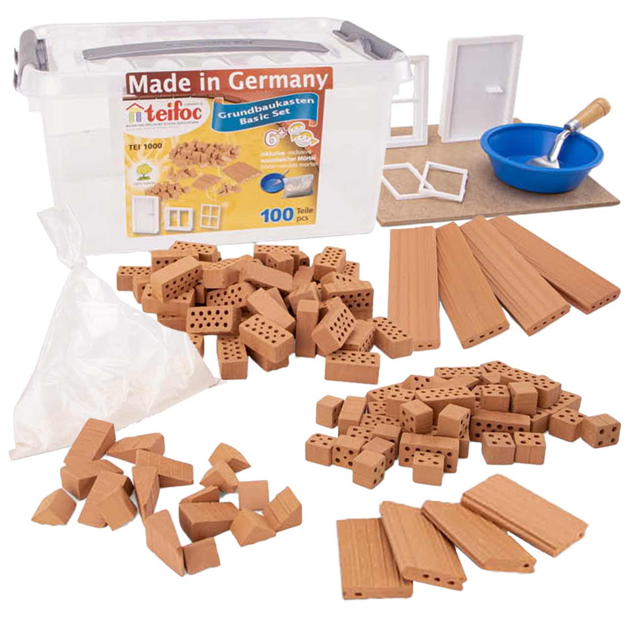 Steinbaukasten Grundbaukasten 100tlg immer wieder neu bebaubar