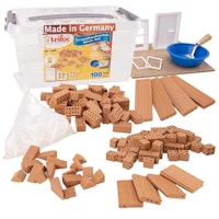 Steinbaukasten Grundbaukasten 100tlg immer wieder neu bebaubar