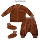 Vorschaubild Velours Babyschuhe aus Bio Baumwolle