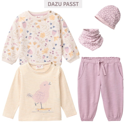 Ohne Kragen - kuscheliges Sweatshirt Regenbogen rosa