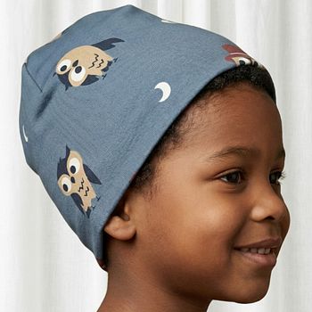Beanie gefüttert Eule blau