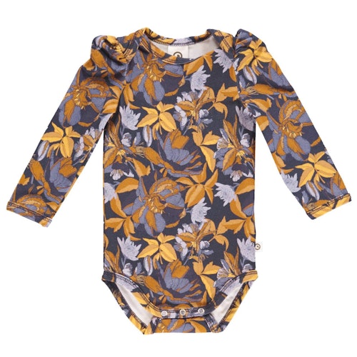 Edler Langarmbody Puffärmel floral