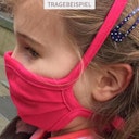 Vorschaubild Kinder Mundbedeckung 4-8 J. - Wiederverwendbare Maske fuchsia