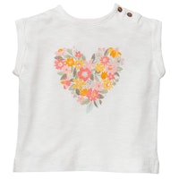 Ärmelloses Shirt Blumenherz