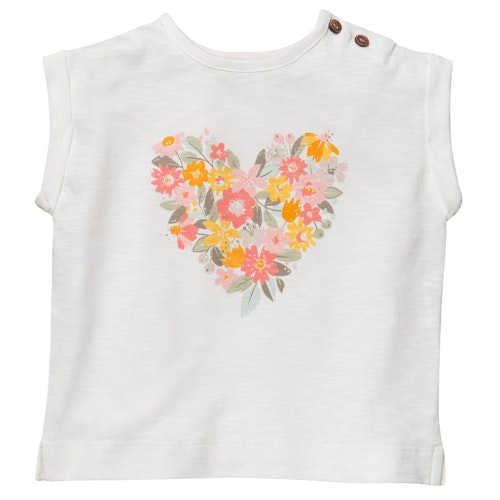 Ärmelloses Shirt Blumenherz