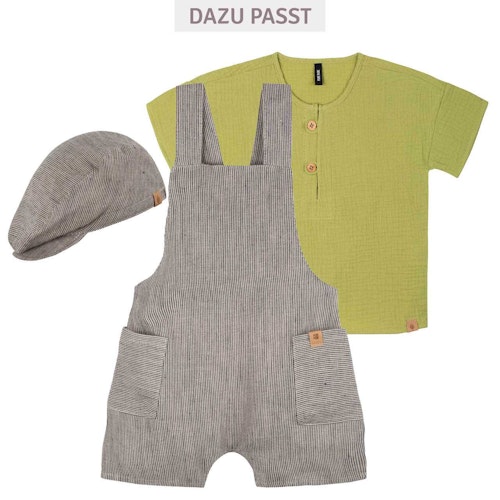 Luftig, lockere Latzhose Leinen