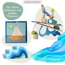 Vorschaubild Bauspiel blau 7 Teile im Rahmen 18,6 x 18,6 cm