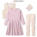 Vorschaubild Langarm Flatterkleid Veilchen rosa