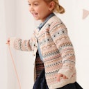 Vorschaubild Warme Strickjacke mit Norwegermuster