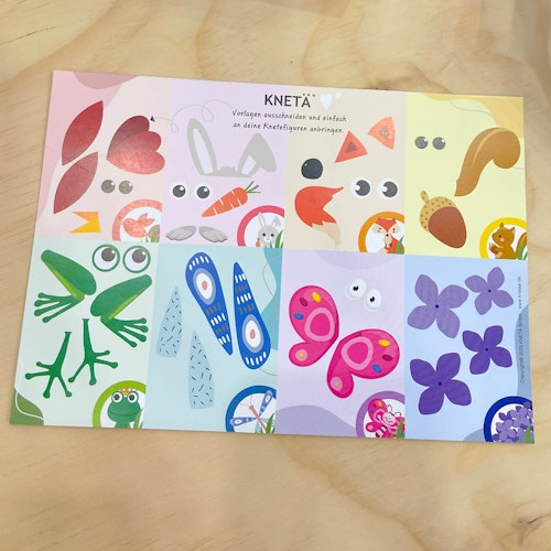 KNETÄ® Set aus Knete 8 x 20g + Bastelkarte