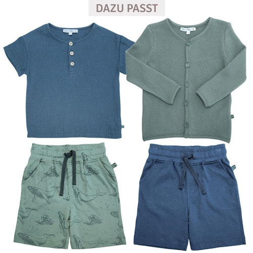 Musselin Shirt kurzarm uni