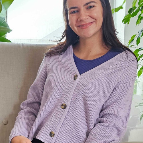Kurze Damen Strickjacke