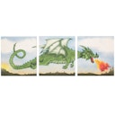 Vorschaubild 3 stehende Zielscheiben aus Holz Drache