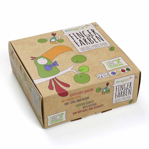 Bio Fingerfarben für klein Kinder 4er Set AKI
