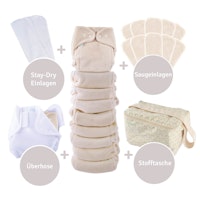 MaxiSnap Stoffwindel-Set natur, 12-24 Monate, reine Bio-Baumwolle