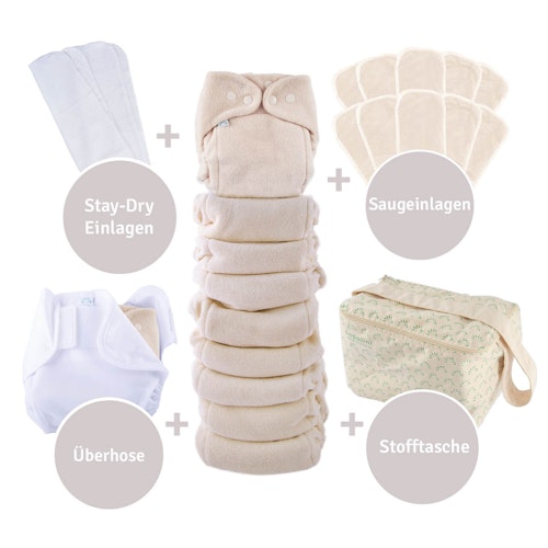 MaxiSnap Stoffwindel-Set beige, Alter von 12-24 Monaten