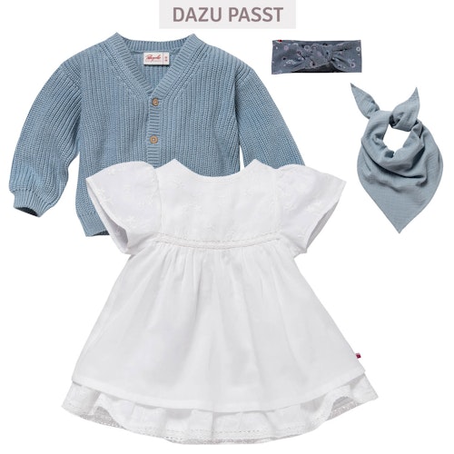 Großes Dreiecktuch Musselin taubenblau
