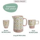 Vorschaubild Becher RETROFLORIA Blumen blau 150 ml stapelbar