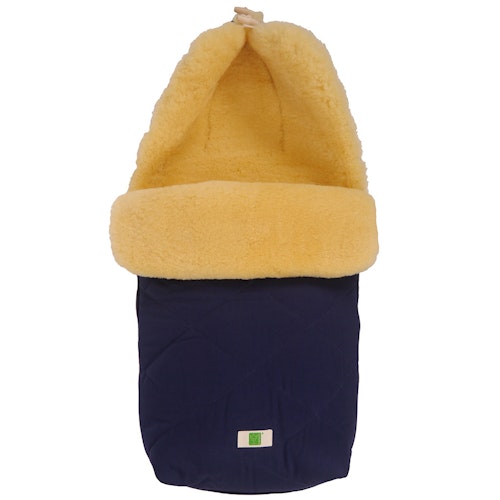Natura Kinderwagenfußsack Lammfell marine