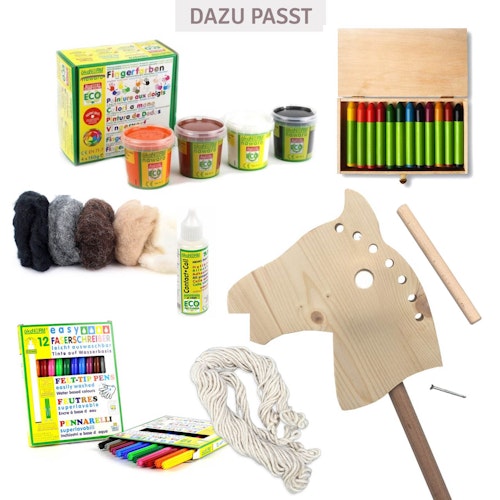 Steckenpferd Holz Einhorn