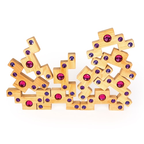 Farbtreppen 40 Stück im Holzrahmen 32 x 22 cm