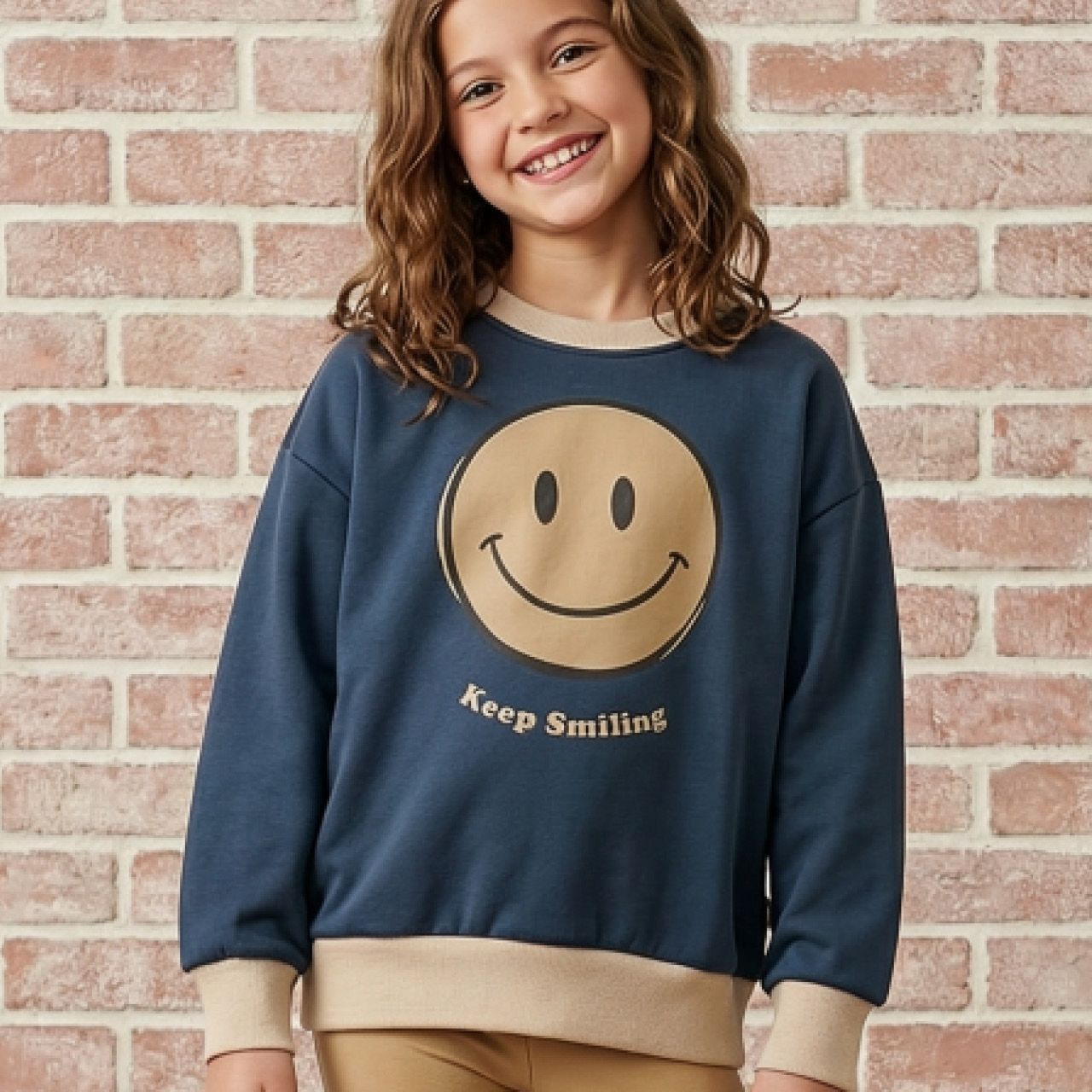 Pullover beige Wikinger Print