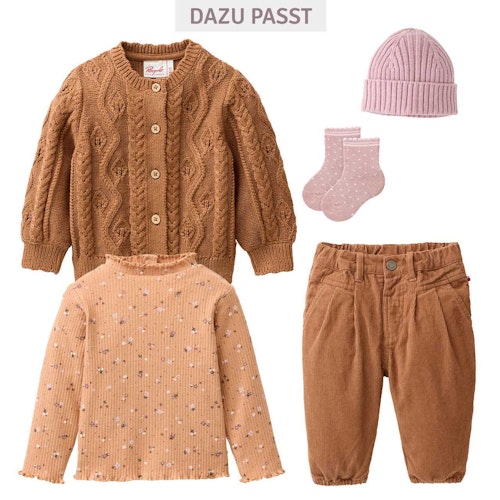 Geripptes Langarmshirt Stehkragen