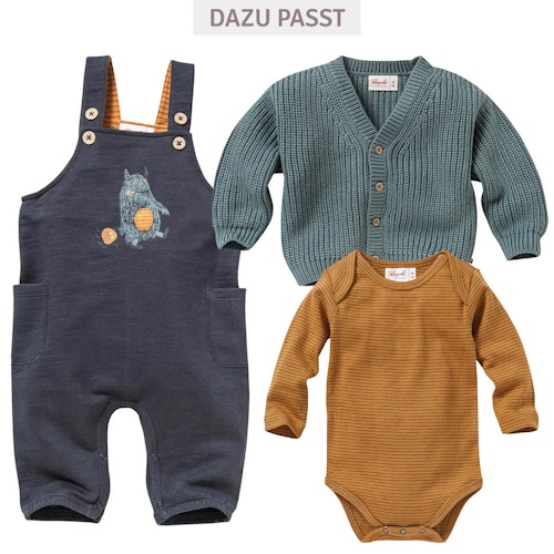 Strampler People Wear Organic Sweat ohne Arm Motiv