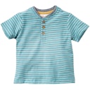 Vorschaubild Leichtes Henley T-Shirt Ringel