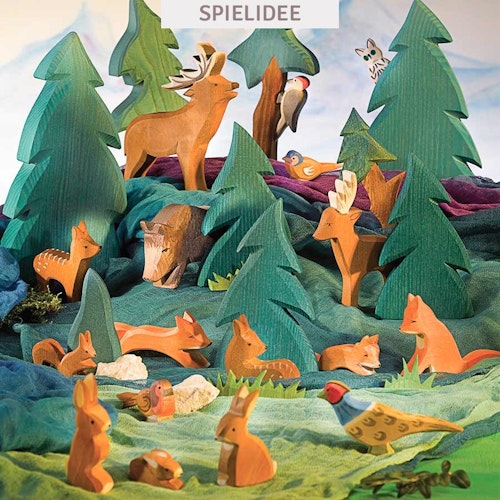 kleiner Fuchs Holzfigur 3,5 cm hoch