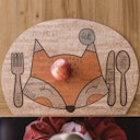 Vorschaubild Kinder Montessori Tischset aus Korkleder Fuchs, 46 x 37,5 cm