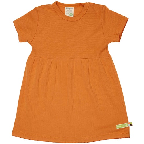 Dehnbares Kleid kurzarm Rippe