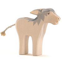 Esel störrisch Holzfigur 9 cm