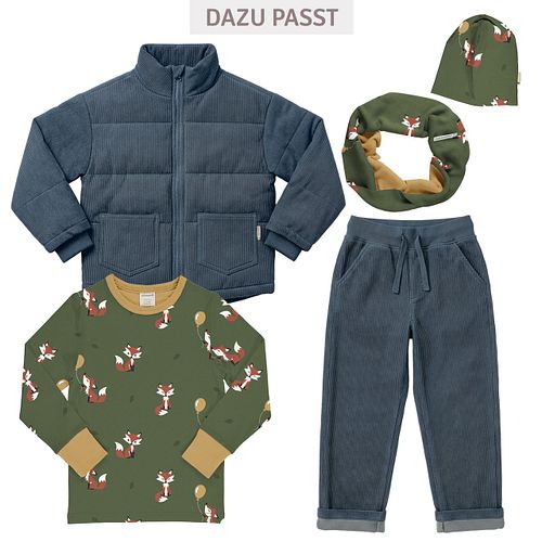 Cordhose gefüttert Denim Blau