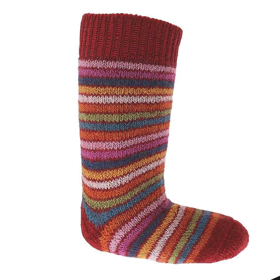 Socken Hirsch Natur Wolle