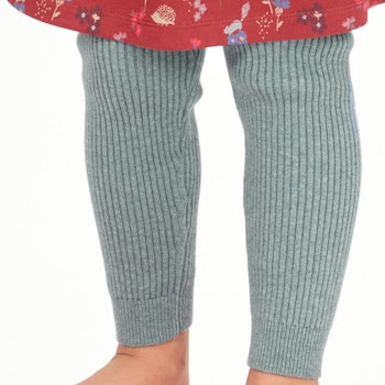 Warme Strickleggings petrol melange
