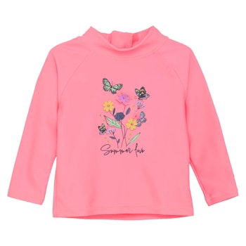 Badeshirt pink Blumen