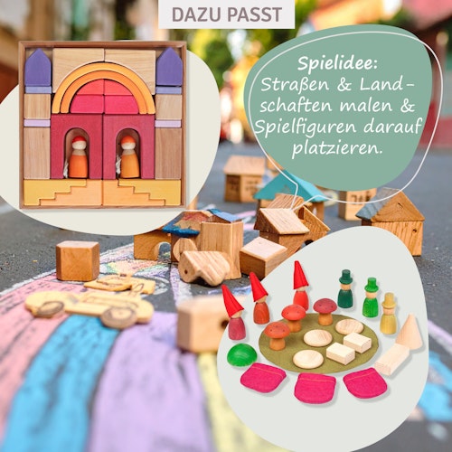 Straßenmalkreide rund absolut umweltschonend - 6 Farben