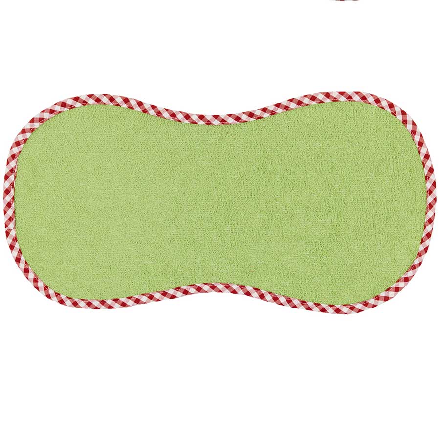 Spucktuch 43 cm lang, 22 cm breit Baumwollfrottee grün