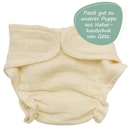 Vorschaubild Puppen Stoffwindel & Lätzchen 28-35cm beige, Bio-Baumwolle
