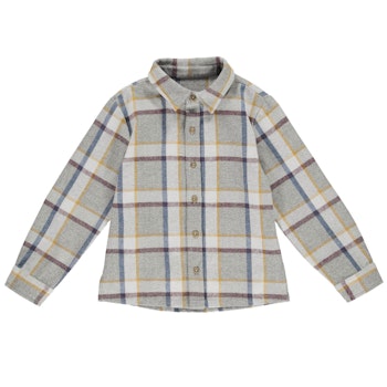 Festes kariertes Twill Hemd langarm