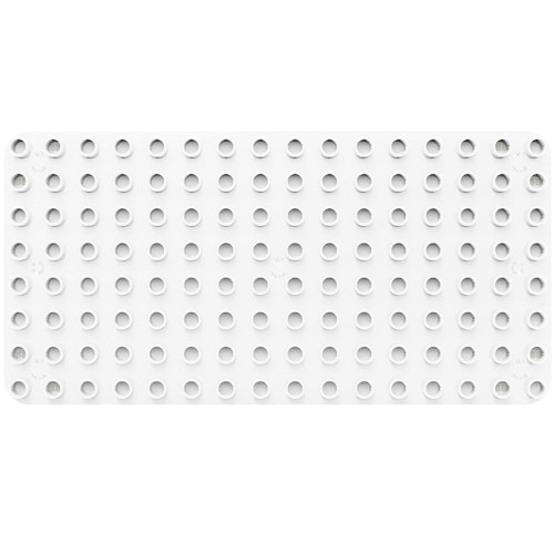 Bauplatte für Stecksteine – Basisplatte weiß 12,5x25 cm