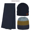 Vorschaubild Kinder Schal Wolle Seide dunkles jeans-blau