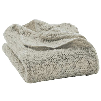 Leichte Babydecke Wolle Bio 80x100 cm grau