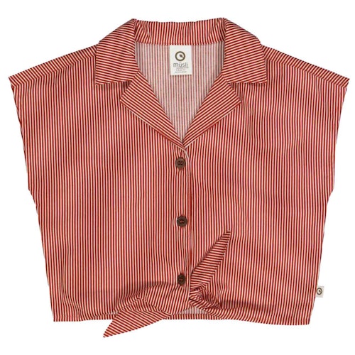 Leichte Popelin Bluse kurzarm