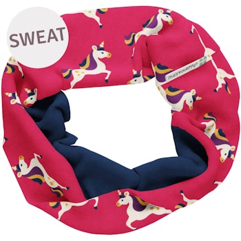 Sweat Schlauchschal Einhorn pink