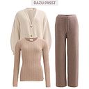 Vorschaubild Damen Strickhose braun