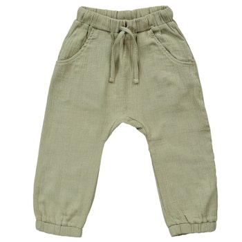 Leichte Musselin Hose grün