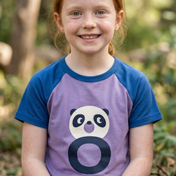 Raglanshirt kurzarm 8 Jahre Panda