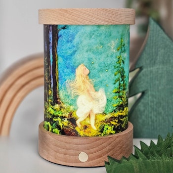 Laterne dimmbar USB Kabel 12x6x10,5 cm mit Bilderfolie